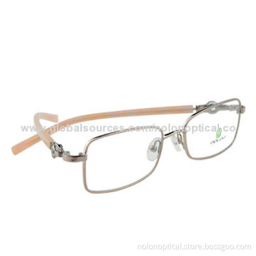 High quality metal reading glasses with metal trim, logo can be printed